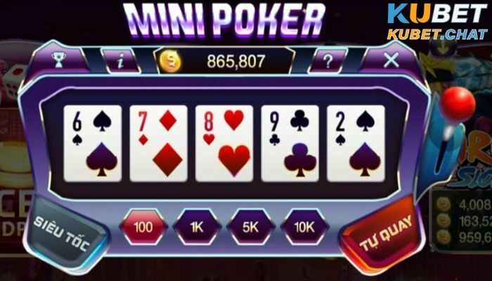 Cách quay mini poker nổ hũ cơ bản nhất